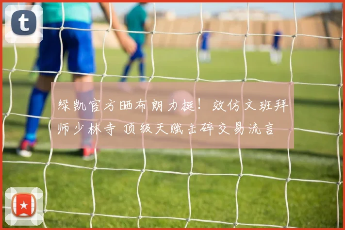 绿凯官方晒布朗力挺！效仿文班拜师少林寺 顶级天赋击碎交易流言
